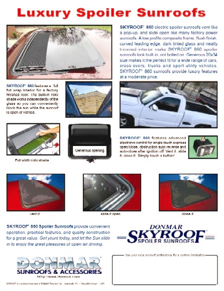 SKYROOF 860 Literature